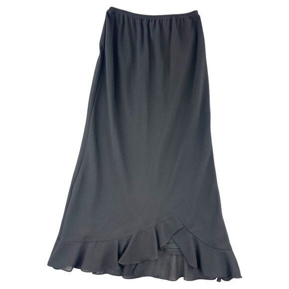 MSK Dresses & Skirts - MSK Black Ruffle Midi Skirt